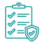 clipboard with list and badge